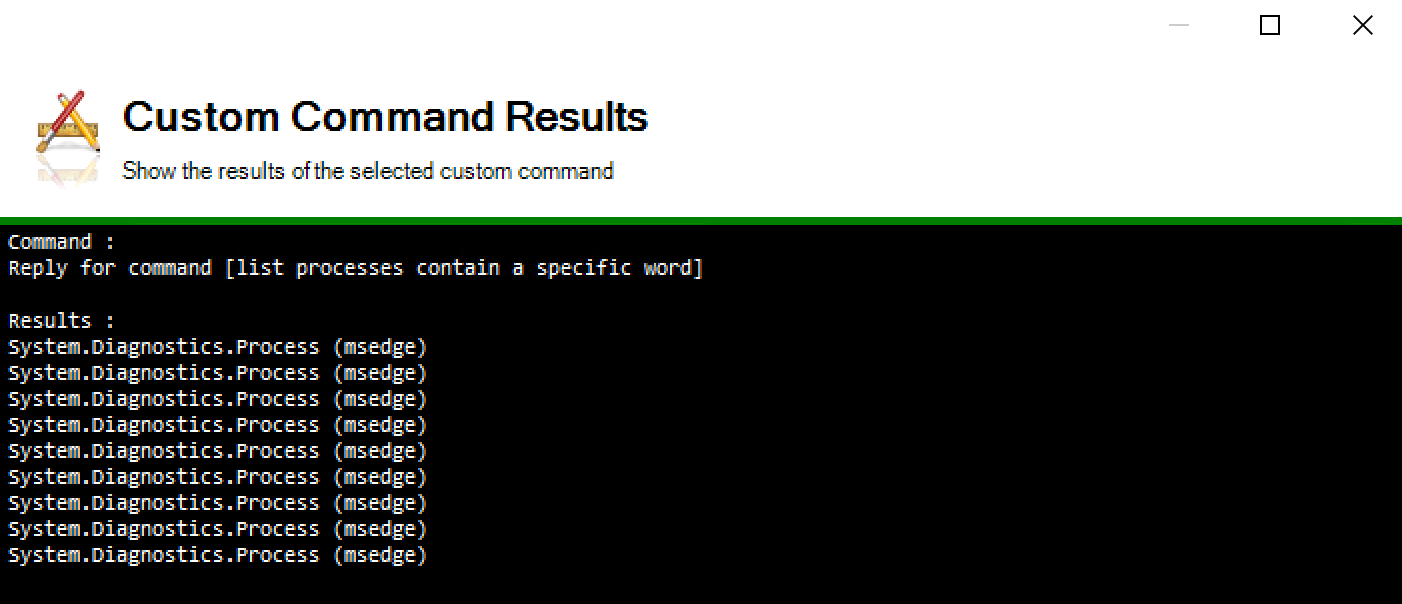 List all processes that contain a specific word eProc Solutions